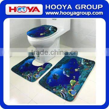 3pcs Bath Rug toliet seat/bath mat /toilet seat cover/hot sale