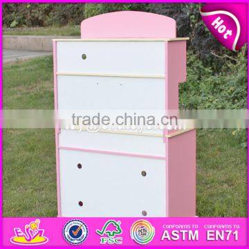 2017 New Design Kids Pretend Play Pink Wooden Kitchen Toy W10C238 photo-5
