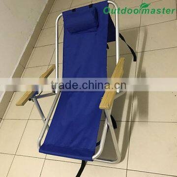 Outdoor Lightweight Beach Backpack Blue Camping Chair Foldable photo-3