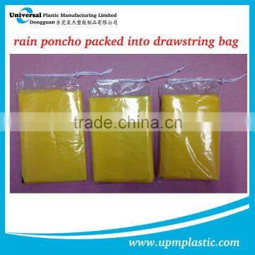 One Time Use Disposable Printed Plastic Rain Poncho photo-6
