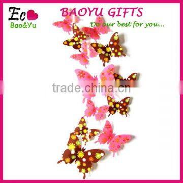 3D Blue And White Porcelain Series Butterflies Wall Stickers Home Living Room Decoration photo-3