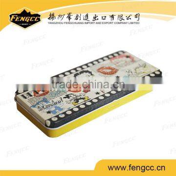 High Quality Printed Rectangle Tinplate Metal Tin Box for chocolate