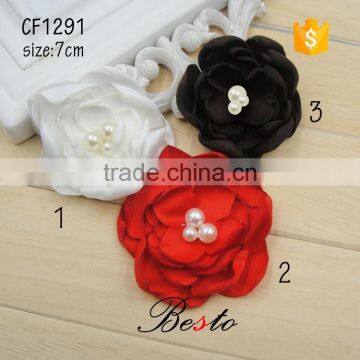 Traditional elegant and noble chic burn pearl satin flowers