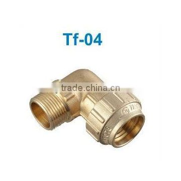 PE PIPE BRASS FITTING MALE ELBOW