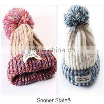 Wool Hat Children Winter Tide South Korea Korean New Cashmere Earmuffs Plus Parent-child Knit Hat Female Winter Young Lovers photo-2