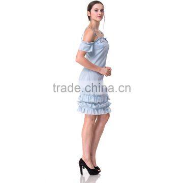 2017 Guangzhou Domin Factory New Arrival Ladies Fashional Applique Dresses photo-2
