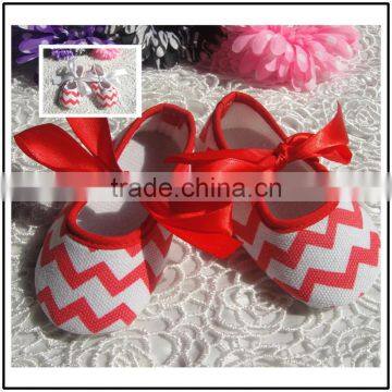 2016 newborn baby cotton &lace caucal shoes baby walker chevron for spring and autumn