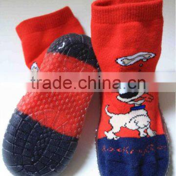 Infant rubber sole baby sock shoes