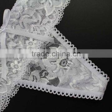 Stock Bowknot Transparent Jacquard Low Waist Lace Sey Panties Women Underwear Thongs Bragas Women Panties Sey Underwear Women br photo-4