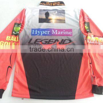 Custom Made Polyester Fishing Shirt With Your Brands/logos, 1/4 Short Zippers photo-2