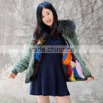 CX-G-P-17C Fox Fur Lining Genuine Fur Parka Winter Parka Coat