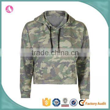 Womens clothing cheap casual plain cropped running camo hoodies