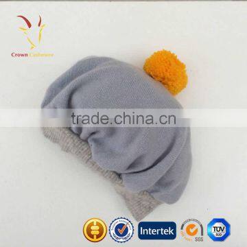 Kids Knitted Cashmere Funny Winter Hats With Pom Poms