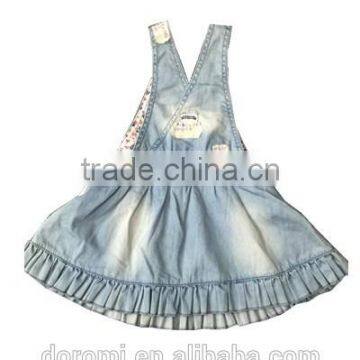 Girl Blue Demin Dress With Print photo-2
