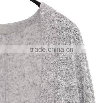 Cocoon Neckline no Button Draped Acrylic Plain Ladies Open Front Cardigan photo-2