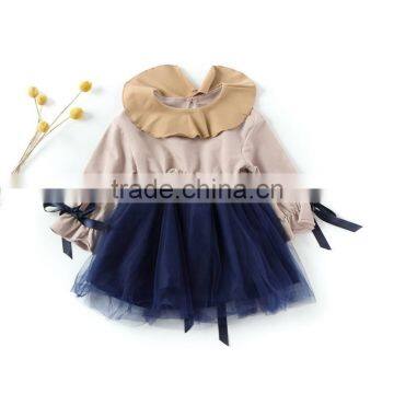 S33548W Baby Girls Grenadine Knitted Lace Dress Kids Cute Dress photo-4