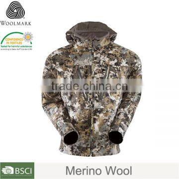 Hot sale hunting clothing,100% Merino wool hunting clothes/hunting jacket