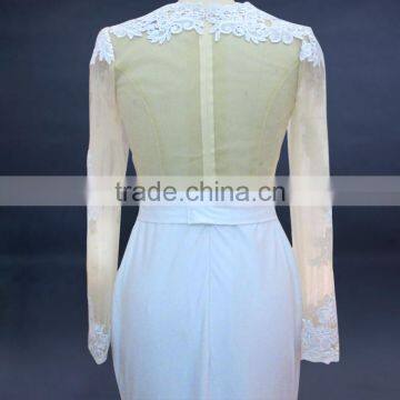 2017 China Manufacturer Customized Long Sleeve Lace Wedding Dress photo-4