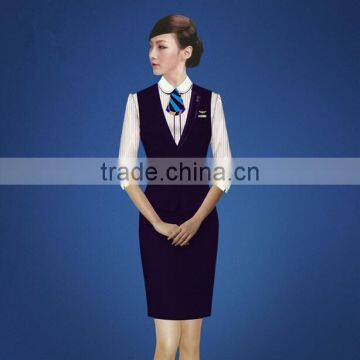 Factory OEM Processing Professional Workwear Airline Hostess Uniforms photo-3