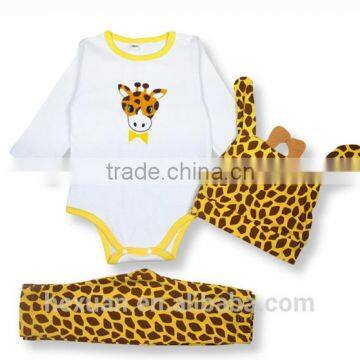 Anti-shrink Promotion Peruvian Animal Printed Wholesale Price Baby Boy Baby Long-sleeve Romper Set photo-5