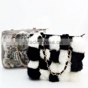 Imitation fur imitation rabbit hair three color hair for women handbags