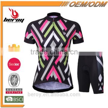 BEROY Customized Women's Cycling Tops and Shorts,China Breathable Bike Jersey Set