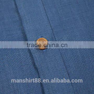 Denim Cotton Fabric Men Shirts Short Sleeve Shirts for Boys 2017 photo-3