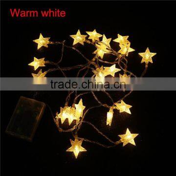 PVC LED String Fairy Lights Christmas Wedding Party Decor Transparent Clear Star 2.5m long