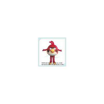 big red bird mascot costume