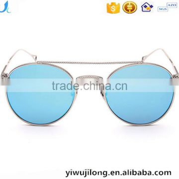 Fashion Metal vintage UV proof round mirror steampunk sunglass