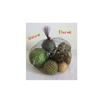 Grass Cord Ball in net bag as decoration crafts