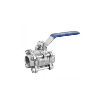 Stainless steel 3pc screwed ball valve