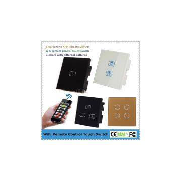 UK Standard Wifi Mobile APP Remote control glass touch panel light switch