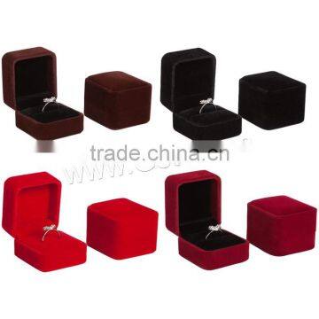 Hot selling ring jewelry box velveteen jewelry box manufacturers china