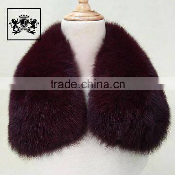 Wholsale dyed color winter genuine fox fur scarf for women real fur collar