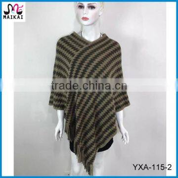 Wholesale new design fashion winter poncho women