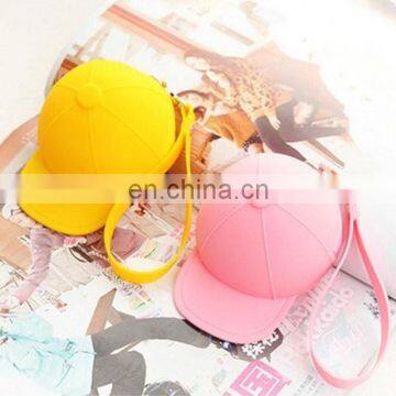 High quality customize logo baseball shape silicone coin wallet for decoration
