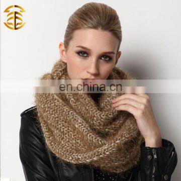 China Wholesale New Product Plain Dyed Lady Scarf Knit Infinity Scarf Women