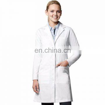 OEM Ladies White Polyester cotton Lab Coat for Women