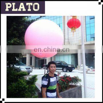 outdoor backpack advertising light ball, pink color balloon for promotion