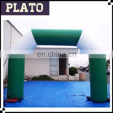 Green and white inflatable archway for decoration/single design inflatable arch for sale