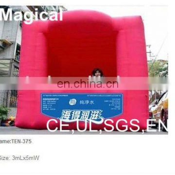 Red Cube Shape Inflatable Booth Bar for Advertisting