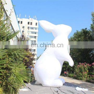 Customized giant white rabbit model/rabbit cartoon inflatable with LED light