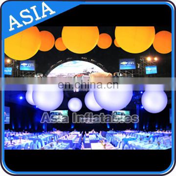 Suspended Lighting Sphere / Advertising Inflatable Led Lighting Balloons For Decoration