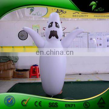 6 feet Inflatable LED Whtie Ghost , PVC Blow Up Halloween Inflatable Lighting Balloon for Decoration