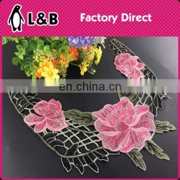 B-014 bridal front piece collars sewing on neckline lace applique for garment lace applique embroidery designs