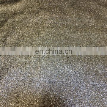 P/D WARP KINT SUEDE ALL OVER FOIL WASHED 100%POLYESTER FABRIC FOR FASHION CLOTH