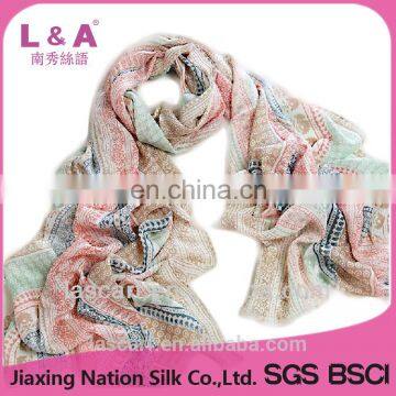 newest fashion trend 47*180cm shining women viscose scarf(RP082AL)