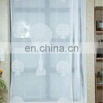 embroidery organza shower curtain 100% COTTON CLOTH