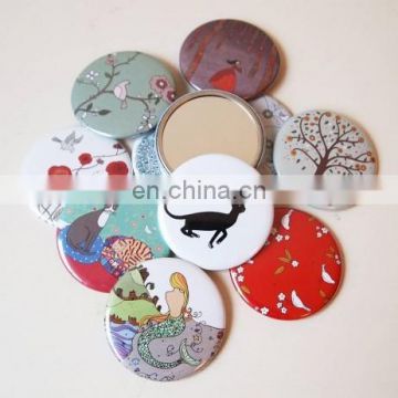 Single Side Custom Metal Pocket Mirror For Promotion, Lovely Souvenir Pocket Mirror